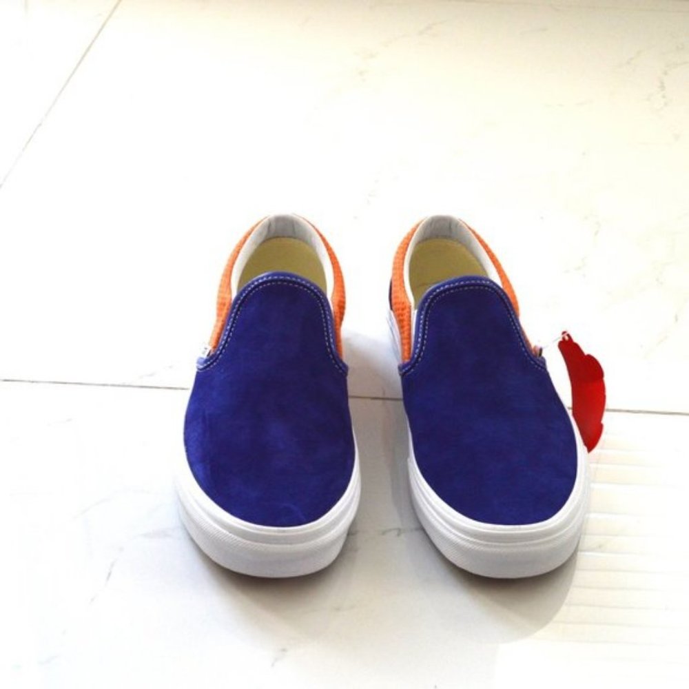 Vans Slip on apricot buff orange purple sneaker shoes suede woman size new - Picture 2 of 6
